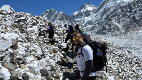 Ben Allan on his trek 