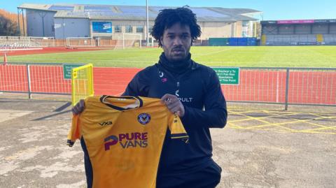 Newport County's new signing Geoffroy Bony