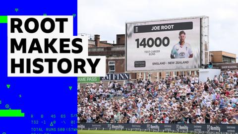 England's Joe Root celebrates 14,000 Test runs