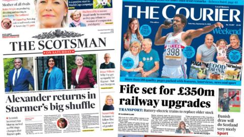 The Scotsman and The Courier front pages