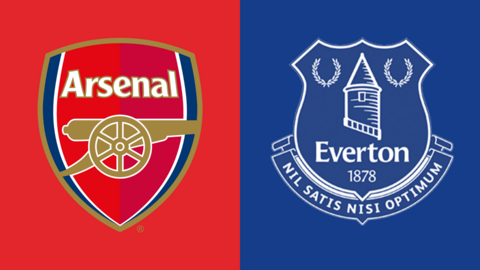 Arsenal and Everton club badges