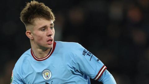 Ben Knight in action for Manchester City's Under-21 side