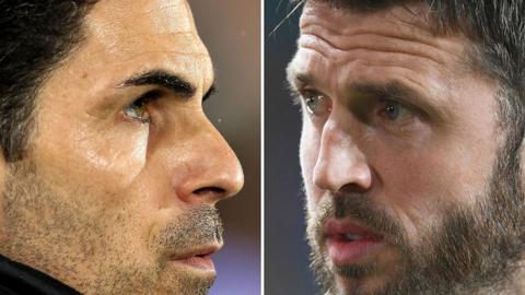 Arsenal's Mikel Arteta and Manchester United's Michael Carrick