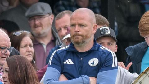 John McGrath on the touchline during his time with Buxton
