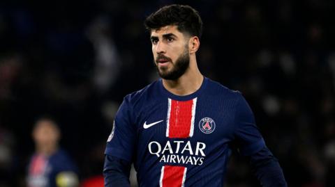 Marco Asensio playing for Paris St-Germain