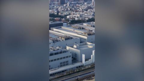 An aerial view of TSMC's semiconductor manufacturing facility in Taiwan