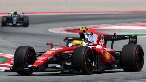 Ferrari's Lewis Hamilton during the Barcelona-Catalunya Grand Prix