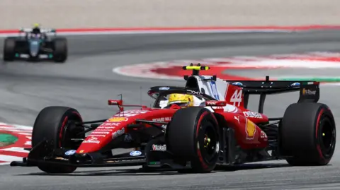 Ferrari's Lewis Hamilton during the Barcelona-Catalunya Grand Prix