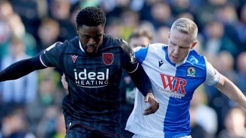 Action from Blackburn Rovers v West Bromwich Albion