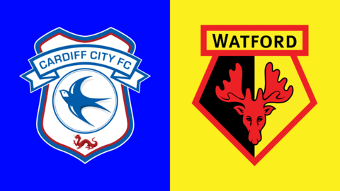 Cardiff City and Watford club badges