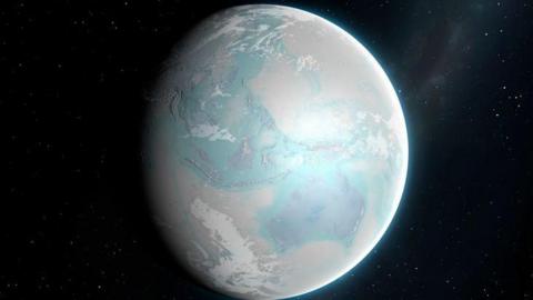 An artist's impression of 'snowball Earth'