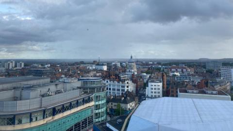 Nottingham city skyline 
