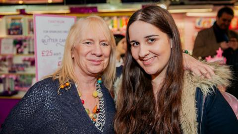 Megan Bhari and her mum, Jean, at a Believe in Magic event