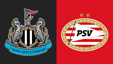 Newcastle United and PSV Eindhoven club badges