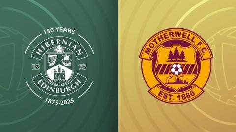 Hibs v Motherwell badge graphic