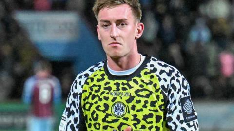 Harvey Bunker after a game for Forest Green at Scunthorpe United