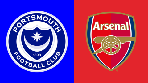 Portsmouth and Arsenal club badges