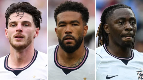 Declan Rice, Reece James and Eberechi Eze