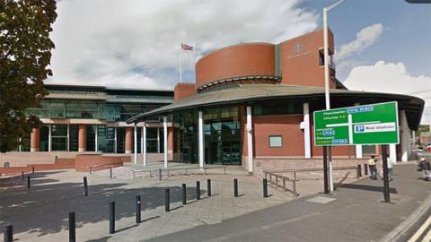The exterior of Preston Crown Court in Preston.