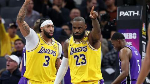 LeBron James in action for the Los Angeles Lakers against the Sacramento Kings