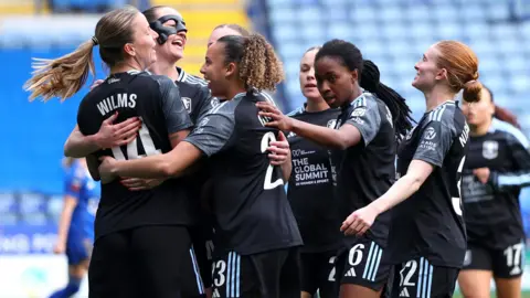 Aston Villa players celebrate