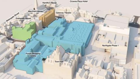 A CGI view of the planned area for the second phase of the Northgate development