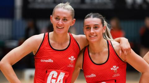 Welsh Feathers players smiling