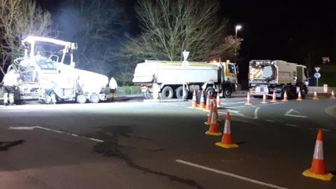 Work vehicles at Quarterbridge