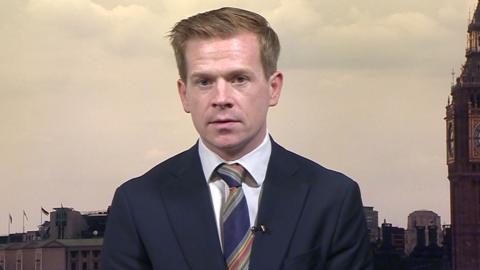Correspondent Nick Eardley during studio interview