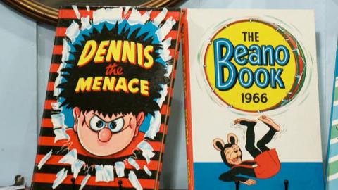 Dennis the Menace book (left) and the Beano Book 1966 (right)