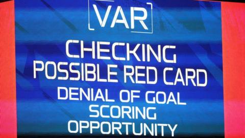 A screen describing a VAR review