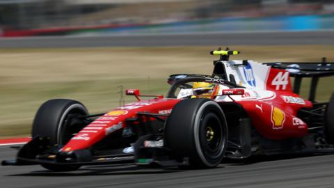 Ferrari's Lewis Hamilton during British Grand Prix practice