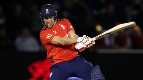 England batter Liam Livingstone plays a shot