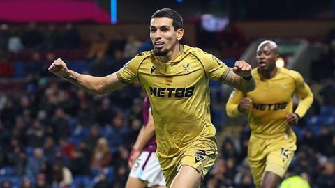 Daniel Munoz celebrates after scoring for Crystal Palace at Burnley in the Premier League