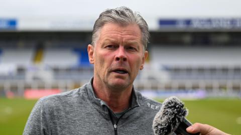 Steve Cotterill speaking to the media
