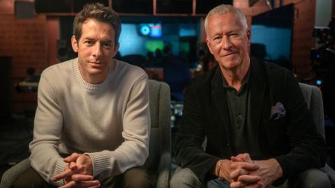 Mark Ronson sat in studio with presenter John Wilson