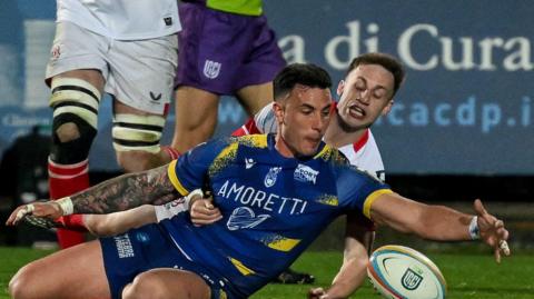 Action shot from Zebre v Ulster