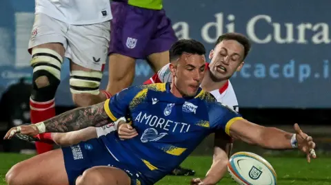 Action shot from Zebre v Ulster