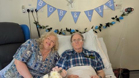 Bob and Liz Holling on their wedding day