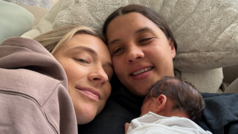 Kristie Mewis, Sam Kerr and Jagger Mewis-Kerr