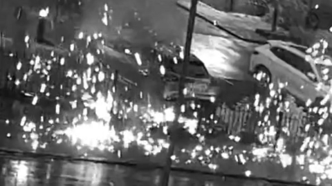 Sparks from lightning