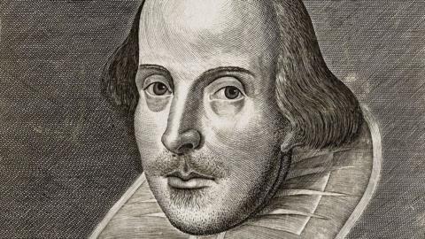 Portrait of William Shakespeare from the title page of the First Folio of Shakespeare's plays