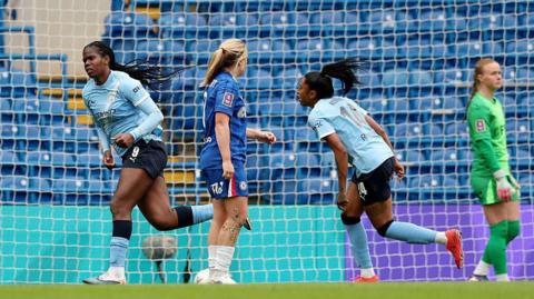 Khadija Shaw wheels away