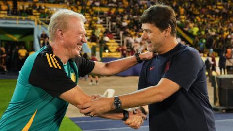 Jamaica manager Steve McClaren and United States counterpart Mauricio Pochettino