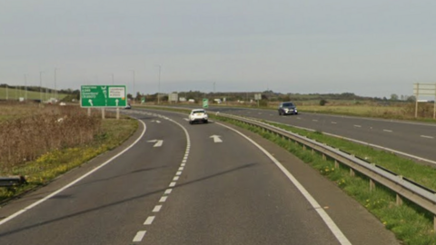 A Google Street image from a dual carriageway.