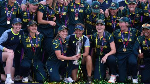 Australia celebrates winning T20 World Cup.