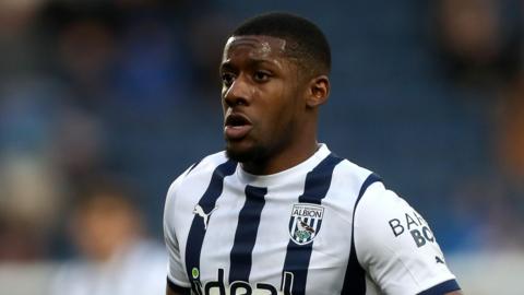 Jovan Malcolm playing for West Brom earlier in his career