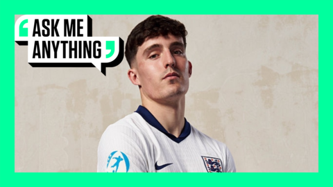 Tino Livramento with an Ask Me Anything border around him