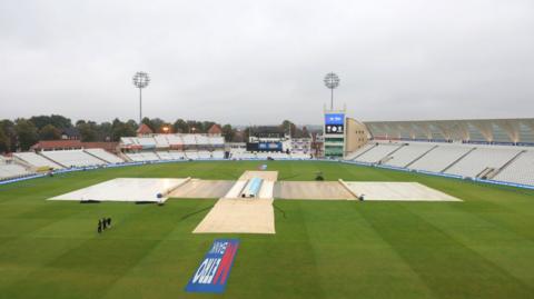 The scene at Trent Bridge this morning