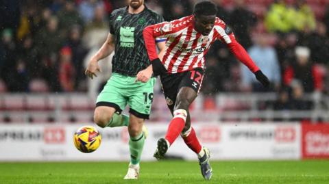 Eliezer Mayenda scores against Sheffield United